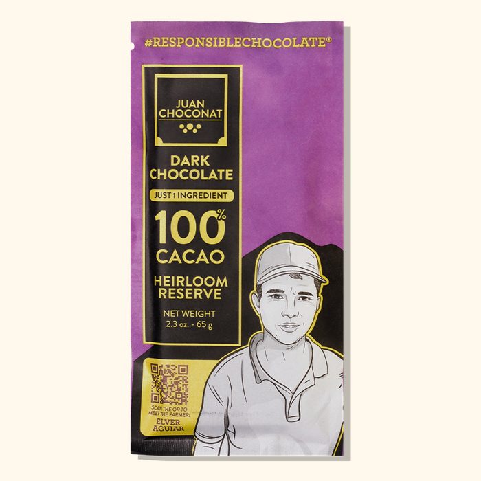 Barra Juan Choconat chocolate oscuro 100% cacao patrimonio