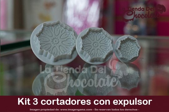Moldes de silicona para chocolate en exhibición de la Tienda Del Chocolate